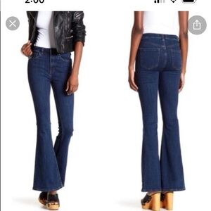 Free people Women's wide leg size 29 Flared Blue Jeans